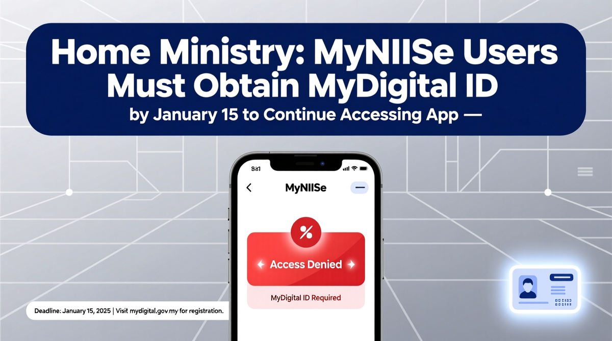 Home Ministry: MyNIISe Users Must Obtain MyDigital ID by January 15 to Continue Accessing App